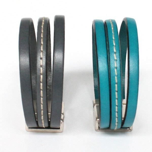 Bracelet Manchette Enfant Garcon En Cuir Multi Liens Fermoir Aimante